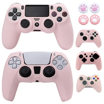 Pink Mekana Silikonska Zaštitna Torbica Za PS4/PS5/Xbox One S/Xbox Series S X/Switch Pro Koža Kontroler Torbica Za Gamepad