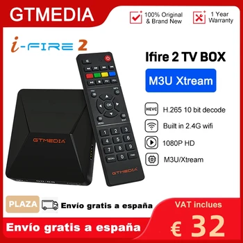 GTmedia Ifire 2 M3U TV Box HD 1080p H. 265 10Bit Bulti In Wifi, Ethernet MPEG 4 media player pojedinca ili kućanstva u skladištu u Španjolskoj Europi