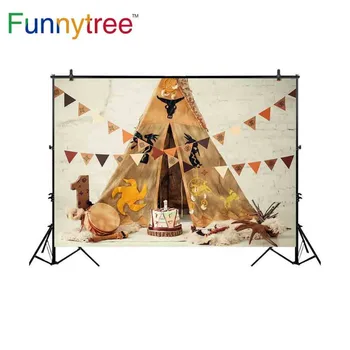 Funnytree podloga za foto-studio indijska tema kolač razbiti dijete na prvi dan rođenja šator pozadina фотобудка фотоколл