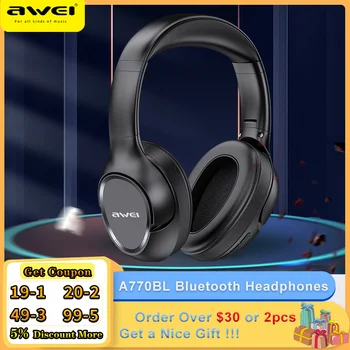 Awei A770BL Bluetooth Slušalice Bežične Slušalice S Mikrofonom Sklopivi HiFi Stereo, TF Kartica 40 mm Upravljački program Za Igre Glazba Hot