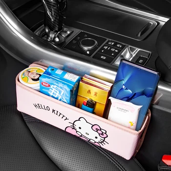 Sanrioed Anime Kt Mačka Automobili Višenamjenski Sjedalica Rezervirano Postavljenih Kutija Za Pohranu Kawaii Džep Sjedala Polaganje Čišćenje Auto Oprema