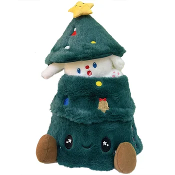 Kawai Božićno Drvce Pliš Igračke Koje Sadrže Iznenađenje Prekrasno Štene Od Samta Lutka Dječji Dar Božićni Poklon, Ukras Božićni Domjenak