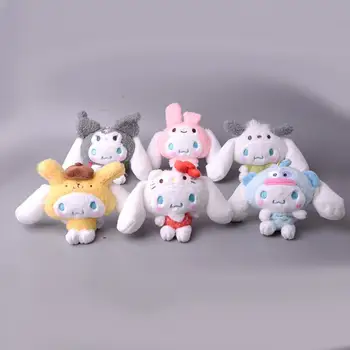 Sanrio Privjesak 14 cm Hello Kitty Cinnamoroll Pliš Lutke Kawai Moja Melodija Куроми Purin Anime Crtani film Plišani Lutka Decortoy Pokloni