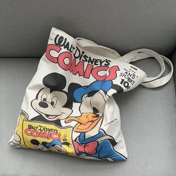 Disney crtani Minnie Mickey, Donald Duck djevojka torba za rame torba platnu velikog kapaciteta student grafiti školska torba