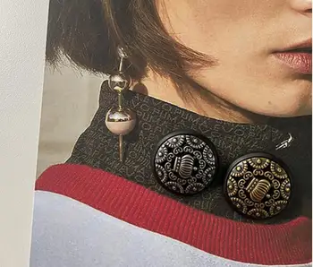 10 kom./lot, Veličina: 20-25 mm, Berba gumbe u obliku krune, Metalni gumbi s koljenica za DIY Odjeća, pribor za šivanje, ornament (SS-2645)
