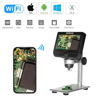 Podesivi 1000X8 LED Digitalni Mikroskop Lupa na E-mail Wifi Mikroskop 4,3 Inča 1080 P LCD Ekran za telefon PC