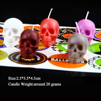 Pribor za zabavu u čast noći vještica 3D Oblik za Silicijske Svijeće s Lubanjom za izradu Svijeća Ručno DIY
