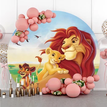 Večernje Pozadine Zidni Okruglog Oblika Disney Lion King Симба Prilagođenu Pozadinu Фотозона Na Dan Rođenja Bebe Dekoracija Vjenčanja