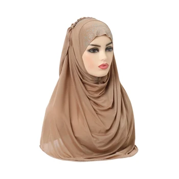 H145 visoke kvalitete prosječna veličina 60*60 cm muslimanski amir hidžab s volutama povući na islamski šal folijom glave