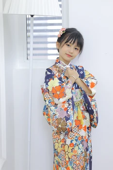 Ljetna haljina za djevojčice u Japanskom stilu, po cijeloj površini Cvatu Trešnje, Tradicionalna Japanska Dječja Kimona, Dječja Haljina za Nastupe