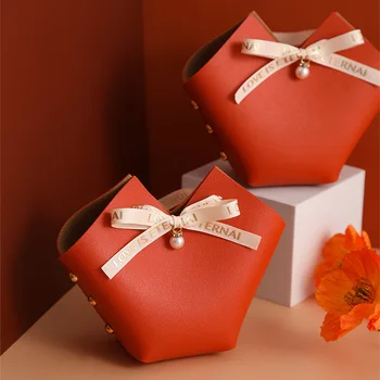 Kožne poklon pakiranje paketa Love Heart male kutije za poklone Vjenčanje Favorizira Poklon Kutija dječji tuš Rođendan Ukras Zurke