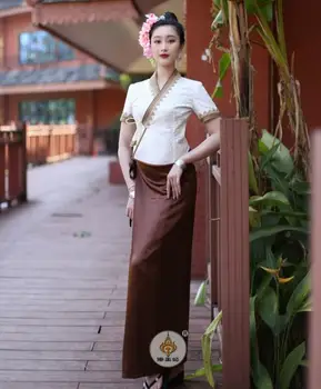Tajland Tradicija Ženske haljine Ljetne Dnevne Odijelo Restoran Uniforma Kozmetičarka SPA Rad