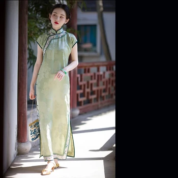 2023 i. haljina kineski чонсам tradicionalni шифоновый ципао donje elegantan haljinu ženski cvijet чонсам elegantna večernja haljina