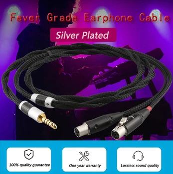 4,4 mm Uravnoteženu Posrebreni Slušalice, Kabel za nadogradnju slušalice za Audeze LCD-3 LCD3 LCD-2 LCD2 LCD-4