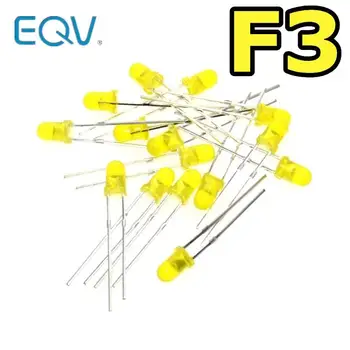 Žuta led F3 3mm LED Žuto light diode light Yellow postaje Žuta 600-800MCD 1000PCS