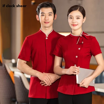 Kineski Uniforma Konobar, Odjeća Konobar Hotela, Ljetne Majice Konobar, Muška i Ženska Odjeća za rad u Hotelu, Košulja, Uniforma za ljepotu i Spa