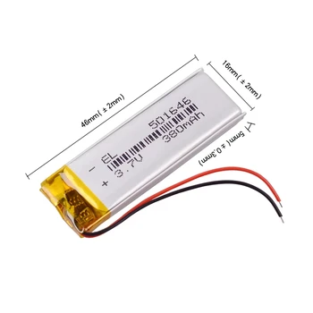 3,7 380 mah 501646 Litij-Polimer LiPo Baterija ion ćelije Za Samsung YP-U5 player male igračke slušalice