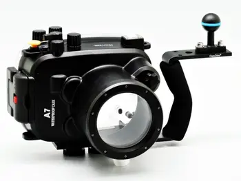 40 m/130 metara Vodootporan Podvodna Kamera Kućište za Ronjenje Torbica + Aluminijska Ručka za Sony A7/A7r/A7s 28-70 mm Objektiv Kamere