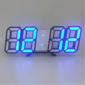 3D Led Digitalni Zidni Sat Modernog Dizajna Stolni noćno svjetlo Alarmi Saat reloj de reći si pare Stolni Dnevni boravak Spavaća soba Kućni Dekor