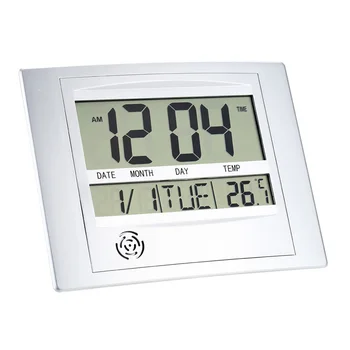 Električni Bežični Digitalni Sat Stolni sa LCD Zaslonom, Zidni Sat, Termometar, vremenska stanica, Društvene Sat sa Temperaturom u Prostoriji za Prodaju