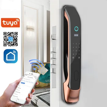 WiFi Smart Locks PROGRAM Tuya Daljinu Otključava Biometrijska Vrata Brava Na Otisak Prsta S Ključem-Lozinkom Smart Home Security