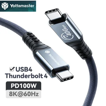 Yottamaster Thunderbolt 4 USB Kabel-C za prijenos podataka 40 Gbit/s Kompatibilan je sa USB4.0 Thunderbolt3 je Idealan za Macbook Type-C.