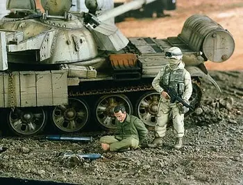 1:35 katranski model vojnika, 2 specijalnih snaga SAD-a, scene vozila u kompletu ne dolaze, potreban je komplet za montažu modela s ručnim uzorkom
