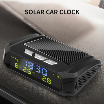 Digitalni sat vozila pogled TPMS solarni s prikazom temperature u automobilu datuma i vremena na LCD za na otvorenom osobni nakit auto dijelova