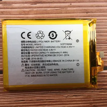 Originalni Nove Baterije je 3000 mah W5910 za Mobilni telefon VEKEN W5910 Sunmi M1