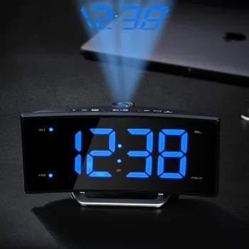 Projekcija Alarmi Projekciji Vremena FM radio LED Digitalni sat za Alarm Elektronski Sat Stolni Projektor Despertador