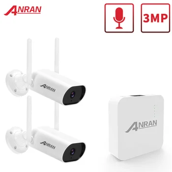 ANRAN 3MP Wifi Sustav Kamere tajnog nadzora P2P Bežična Kamera Sigurnosni Komplet 4CH Mini NVR Komplet Kamere za video Nadzor Vanjski