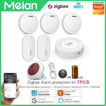 MEIAN Zigbee3.0 Senzor Senzor Pokreta Pristupnika, Prozor, Vrata Detektor Smart Life/Tuya APP Control Setove Pametan Alarm-EU plug