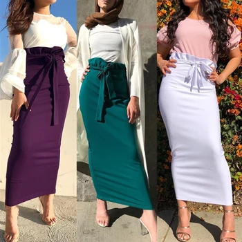 Plus Size Suknje Sa Volanima Faldas Mujer Moda Ljeto Абайя Dubai Muslimanska Duge Maxi Suknja S Visokim Strukom Ženska Jupe Longue Femme