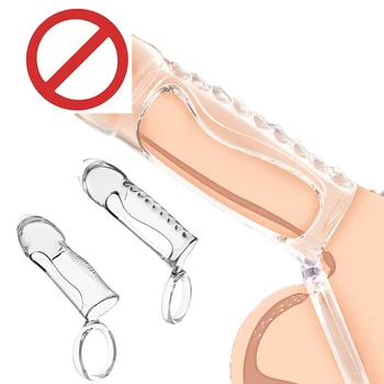 NOVI crystal prsten za penis za višekratnu upotrebu kondom silikonska torbica za penis, kako bi produžili jednom grube odgađanje ejakulacije muškaraca za muške stimulacije