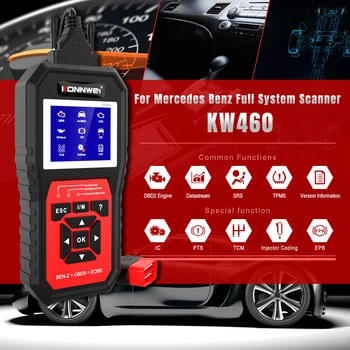 KONNWEI KW460 Profesionalni Dijagnostički Skener EOBD OBD2 Kompletan Sustav Auto-Dijagnostički Alat Za Benz Code Reader Besplatna Dostava