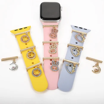 1pc Disney Dijamant Remen za sat Ovjes Nakit za Apple Watch Grupa Slatka Ljubimci Pribor za Iwatch Silikonska Narukvica