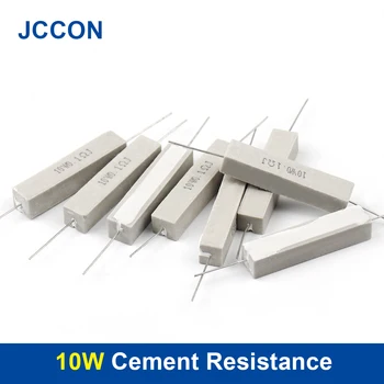 10ШТ 10 W Cementnog otpornik 5% 0,1 R ~ 10K 0,1 R 0,15 R 0,22 R 0,25 R 0,33 R 0,47 R 1R 1,5 R 2,2 R 1K 2K 10K Ohm Impedancija keramičke cement