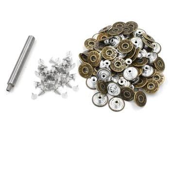 20 mm traper gumbe 15 kompleta / ambalaža + alati za instalaciju.gumbi na hlače. Metalna kopča - kopča .Odjeća i Pribor