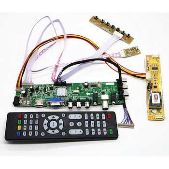 DVB-T2/DVB-T/DVB-C LCD zaslon digitalni TV Vozač Naknade Kontroler Kit 15 