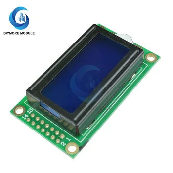 0802 LCD Modul 8*2 Znakova Plava/Žuta Ekran 3,3/5 U Monitor s pozadinskim Osvjetljenjem Za Arduino