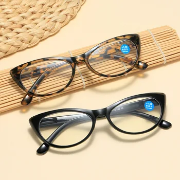 Trendi ženski naočale za čitanje s кошачьим okom, anti-svjetlo plave boje, retro-trend naočale za dalekovidnost+ 1.0 + 1.5 + 2.0 + 2.5 + 3.0 + 3.5 + 4.0