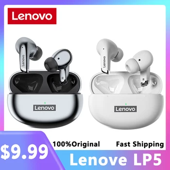 Originalni Lenovo LP5 Bežične Bluetooth Slušalice Hi Fi Glazbene Slušalice S Mikrofonom Slušalice Sportski Vodootporne Slušalice Novi 9D Stereo