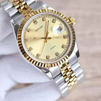 Luksuzne marke ženski sat automatski mehanički sat sa zlatnim lice od nehrđajućeg čelika, vodootporan sat miyota8215 satovi za žene 시계