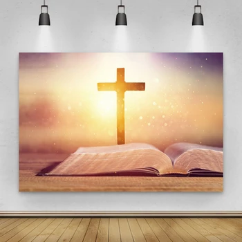 Laeacco I Sveta Biblija-Isus Je Svjetlo Križ Boke Grašak Uskrs Pozadina Fotografija Portret Foto Pozadine Za Foto-Studio