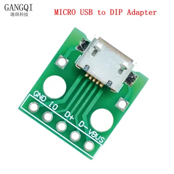 10шт MICRO USB za DIP Adapter 5-pinski konektor tip B pcb pretvarač pinboard
