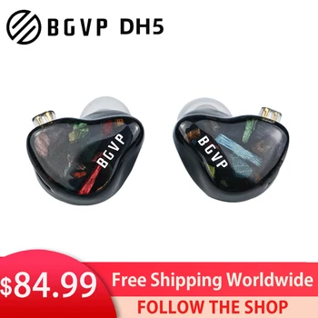 BGVP DH5 BA + DD Hibridni Pogon Slušalice Čepići Za Uši Monitor Sportske HI-FI Glazbene Slušalice Odvojivi Kabel 0,78 mm