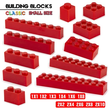 Gradbeni blok 1X1 1X4 1X8 2X6 2X10 rupu Crvene cigle osnovni pribor obrazovanje kreativnost kompatibilan brand gradbeni blok igračke