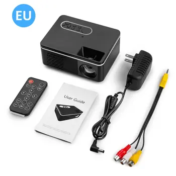 EU je Mali Mini Projektora Kućno Led Prijenosni Mini Projektor Visoke Rezolucije 1080P Projektor media player Ugrađeni Zvučnici