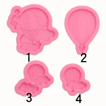 4 Vrste silikonske forme za vrući zrak balon, obrazac za ukrašavanje torte za pečenje čokolade 15-949