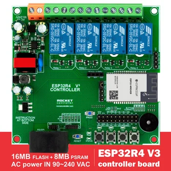 Naknada релейного kontroler ESP32 - 4 za Wi-Fi Bluetooth TASMOTA Smart Home system, kućni pomoćnik. ESP32R4.